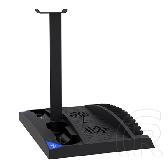 Ipega függőleges töltőállvány (2 kontroller egyidejű töltése, hűtés, rgb, playstation 5 kompatibilis) fekete