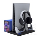 Ipega függőleges töltőállvány (2 kontroller egyidejű töltése, hűtés, rgb, playstation 5 kompatibilis) fekete
