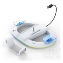 Ipega függőleges töltőállvány (2xusb+type-c aljzat, rgb, playstation 5 / 5 slim/ 5 pro kompatibilis) fehér