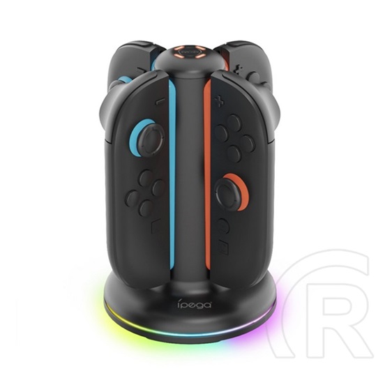 Ipega töltő állomás (4 joy-con kontroller egyidejű töltése, led jelzés) fekete nintendo switch 2