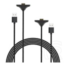 Ipega töltőkábel 2db (usb - joy-con kontroller, 300cm) fekete nintendo switch 2