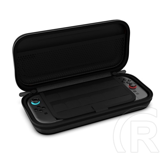 Ipega utazó tok (ütésállóság, eva anyag, belső zseb, 10 játék kártya hely, kézpánt) fekete nintendo switch 2