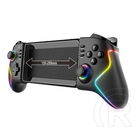 Ipega vezeték nélküli kontroller (v5.0, 295mm széles, rgb, ios/android/pc/ps3/ps4/nintendo switch kompatibilis) fekete