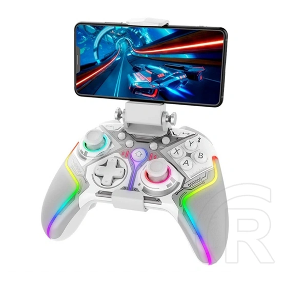 Ipega vezeték nélküli kontroller (v5.0, rgb, ios/android/pc/ps3/ps4/nintendo switch kompatibilis) fehér