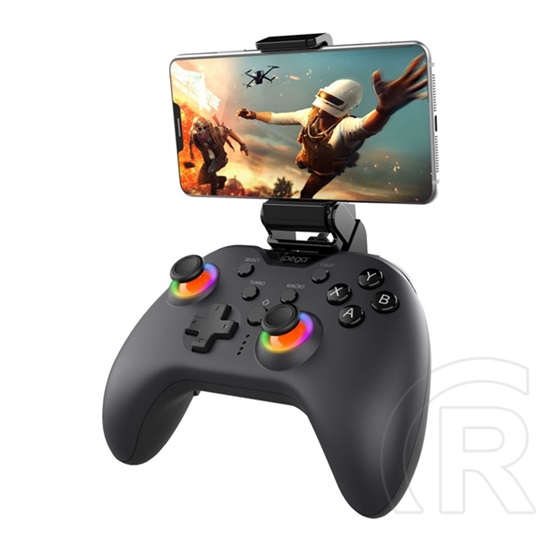 Ipega vezeték nélküli kontroller (v5.1, 500mah akku, rgb, ios/android/pc/ps3/ps4/nintendo switch kompatibilis) fekete