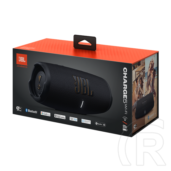 JBL Charge 5 hordozható bluetooth hangszóró (wifi, fekete)