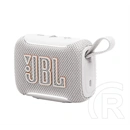 JBL Go 5 bluetooth hordozható hangszóró (v6.0, 4.8W, ip68 vízálló, peremvilágítás, akár 10 óra üzemidő, fehér)