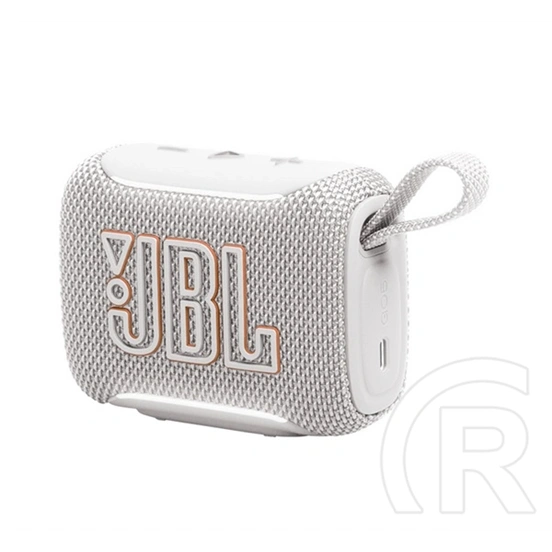 JBL Go 5 bluetooth hordozható hangszóró (v6.0, 4.8W, ip68 vízálló, peremvilágítás, akár 10 óra üzemidő, fehér)