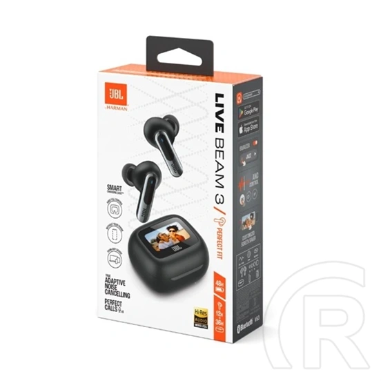 JBL Live Beam 3 mikrofonos fülhallgató (bluetooth, sztereó, fekete)