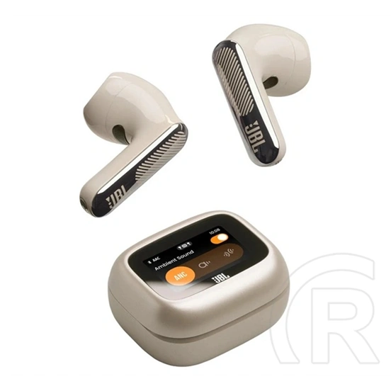 JBL Live Flex 4 bluetooth fülhallgató sztereo (v6,0, tws, mikrofon, aktív zajszűrő, LED kijelző, ip54 + töltőtok, bézs)