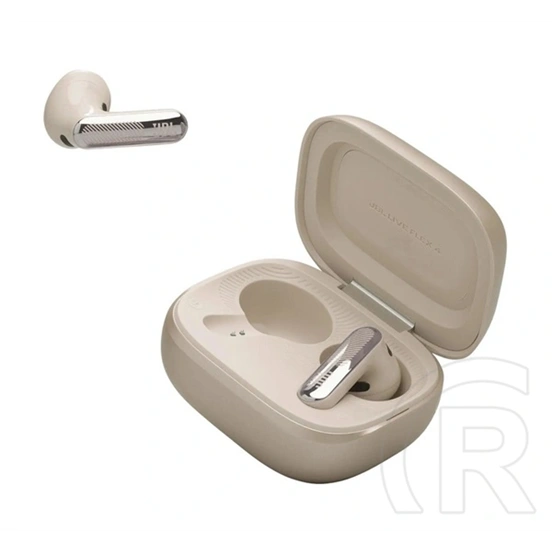 JBL Live Flex 4 bluetooth fülhallgató sztereo (v6,0, tws, mikrofon, aktív zajszűrő, LED kijelző, ip54 + töltőtok, bézs)