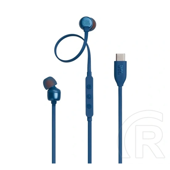 JBL T310C fülhallgató sztereo (Type-C, hangerőszabályzó, felvevő gomb, lapos kábel, sötétkék)