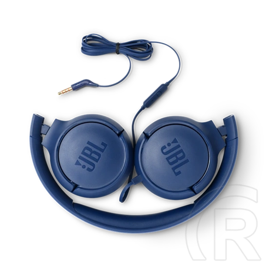 JBL Tune 500 vezetékes fejhallgató (3,5 mm jack, sztereó, mikrofonos, kék)