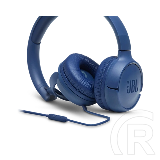 JBL Tune 500 vezetékes fejhallgató (3,5 mm jack, sztereó, mikrofonos, kék)