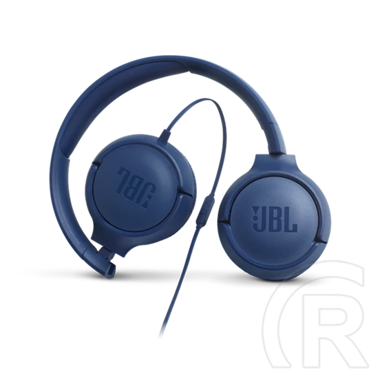 JBL Tune 500 vezetékes fejhallgató (3,5 mm jack, sztereó, mikrofonos, kék)
