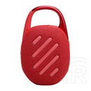 JBL clip5 bluetooth hordozható hangszóró (v5.3, 1400mah belső akku, 7w, ip67 vízálló) piros