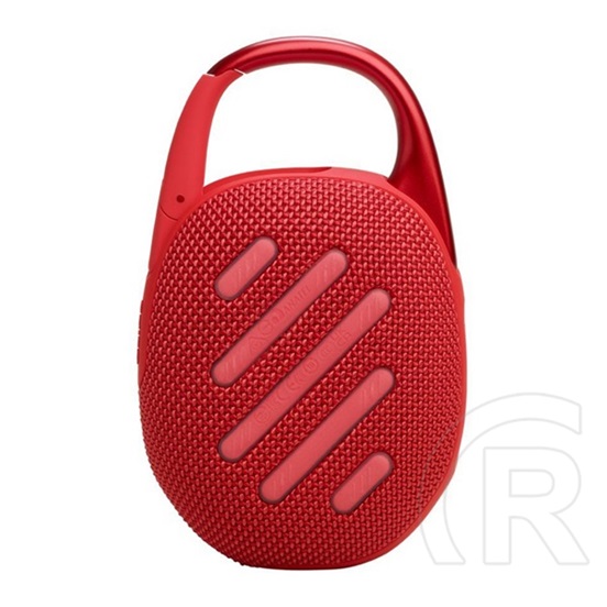 JBL clip5 bluetooth hordozható hangszóró (v5.3, 1400mah belső akku, 7w, ip67 vízálló) piros