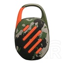JBL clip5 bluetooth hordozható hangszóró (v5.3, 1400mah belső akku, 7w, ip67 vízálló, terep mintás) sötétzöld