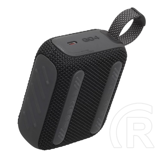 JBL GO 4 hordozható hangszóró (BT v5.3, 850 mAh belső akku, 4,2 W, IP67, fekete)