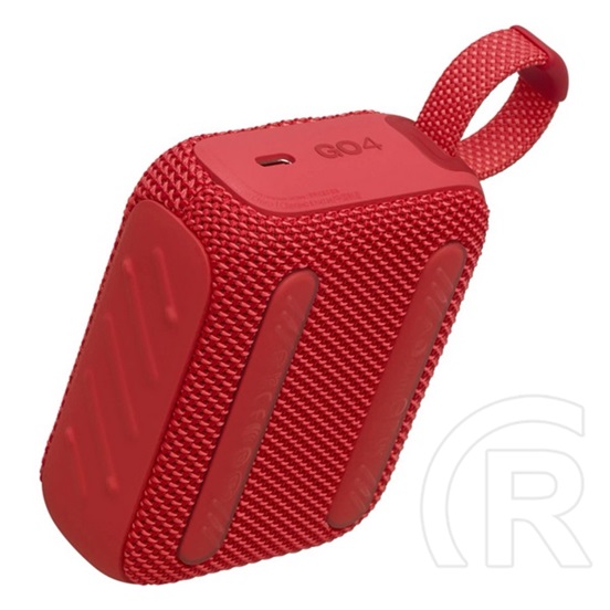 JBL GO 4 hordozható hangszóró (BT v5.3, 850 mAh belső akku, 4,2 W, IP67, piros)