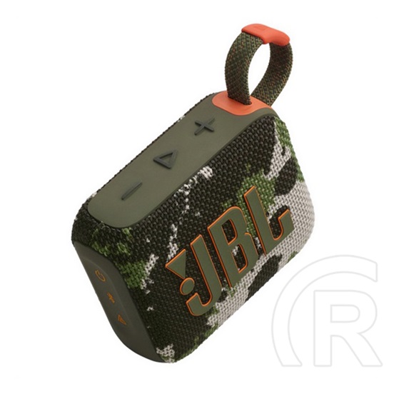 JBL GO 4 hordozható hangszóró (BT v5.3, 850 mAh belső akku, 4,2 W, IP67, terepmintás/sötétzöld)