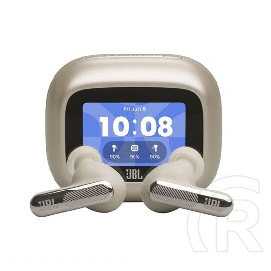 JBL live beam 4 bluetooth fülhallgató sztereo (v6.0, tws, mikrofon, aktív zajszűrő, led kijelző + töltőtok) bézs