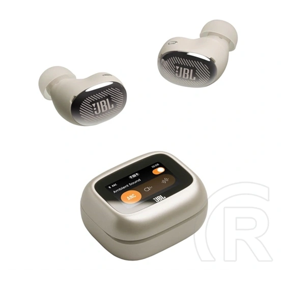 JBL live buds 4 bluetooth fülhallgató sztereo (v6.0, tws, mikrofon, aktív zajszűrő, led kijelző, ip55 + töltőtok) bézs