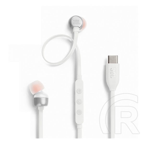 JBL t310 fülhallgató sztereo (type-c, felvevő gomb, lapos kábel) fehér