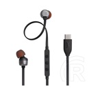 JBL t310 fülhallgató sztereo (type-c, felvevő gomb, lapos kábel) fekete