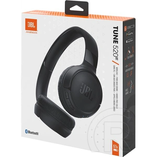 JBL tune 520BT bluetooth fejhallgató sztereo (v5.3, mikrofon, multipoint, összehajtható, fekete)