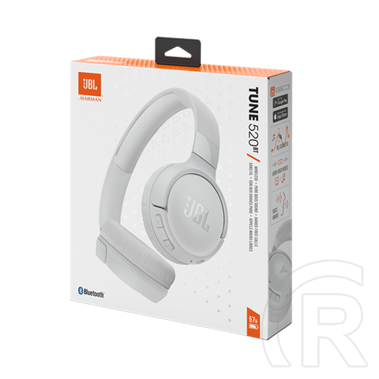 JBL tune 520bt bluetooth fejhallgató sztereo (v5.3, mikrofon, multipoint, összehajtható) fehér