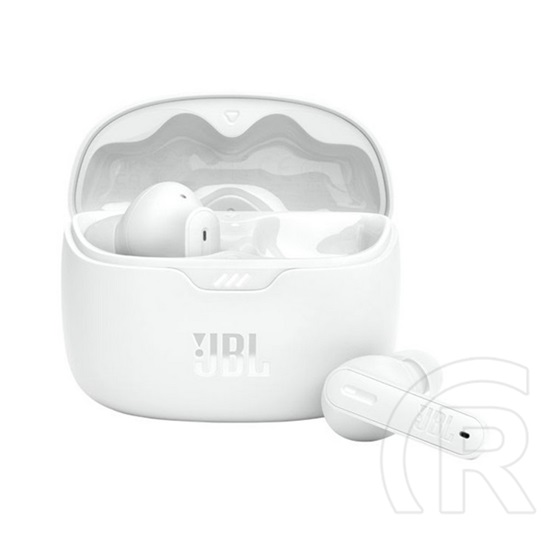 JBL tune beam bluetooth fülhallgató sztereo (v5.3, tws, mikrofon, multipoint, aktív zajszűrő, ip54 + töltőtok) fehér