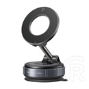 JOYROOM autós tartó (műszerfalra, tapadókorongos, mágneses, 360°, 4-7" méret) sötétszürke