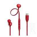 Jbl t310c fülhallgató sztereo (type-c, hangerőszabályzó, felvevő gomb, lapos kábel) piros