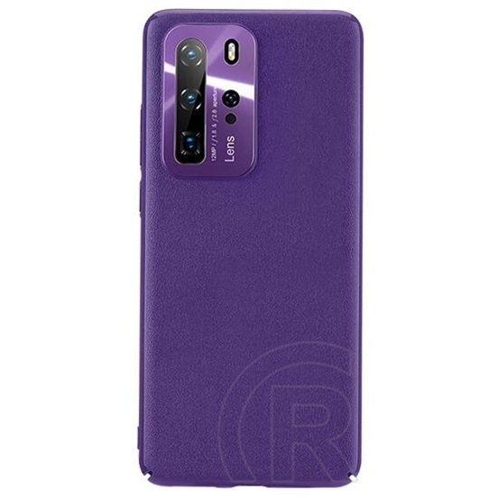 Joyroom Star Lord Huawei P40 Pro műanyag telefonvédő (ultravékony, fém kameravédő keret bevonat) lila