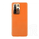 Joyroom Star Lord Huawei P40 Pro műanyag telefonvédő (ultravékony, fém kameravédő keret bevonat) narancs