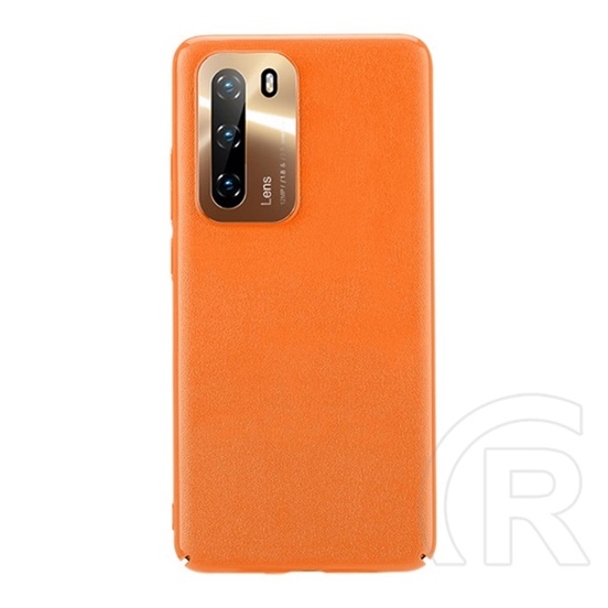 Joyroom Star Lord Huawei P40 műanyag telefonvédő (ultravékony, fém kameravédő keret bevonat) narancs