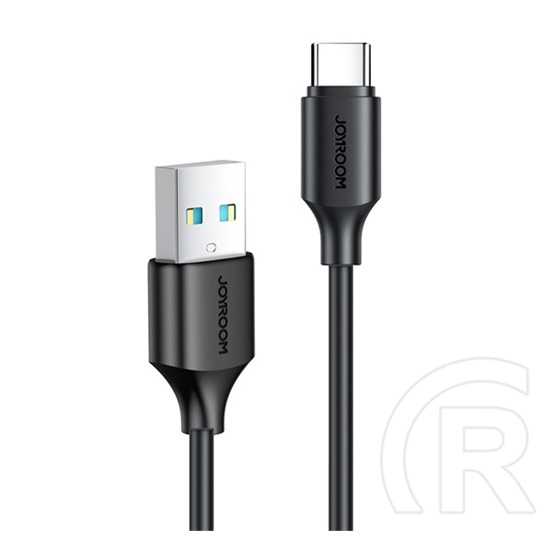 Joyroom USB adat- és töltőkábel (A dugó / C dugó, 3A, 25cm, fekete)
