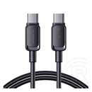 Joyroom a14 adatkábel (type-c - type-c, 60w, pd gyorstöltő, törésgátló, 120cm) fekete