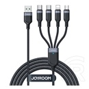 Joyroom 4in1 adatkábel (USB-A - 2 x USB-C / Lightning 8pin / Micro-USB, 3.5A, 1,2 m, fekete)