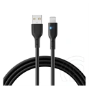 Joyroom adatkábel (USB - Lightning, 2.4A, LED jelzés, 200cm, fekete)