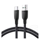 Joyroom adatkábel (usb - type-c, 100w, gyorstöltő, 100cm, cipőfüző) fekete