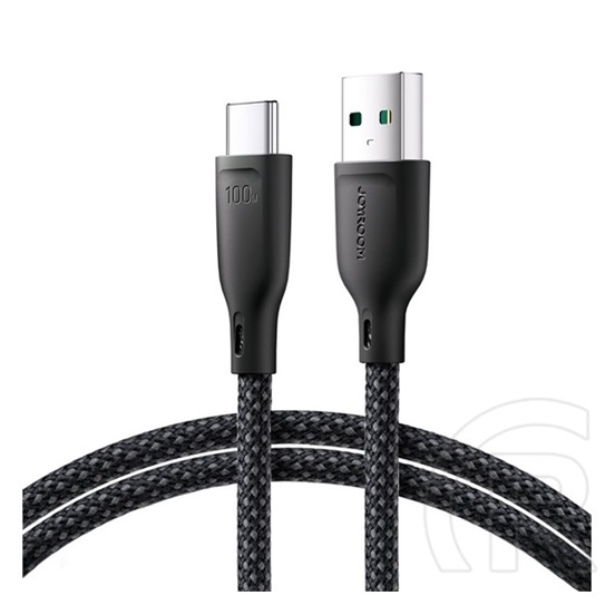 Joyroom adatkábel (usb - type-c, 100w, gyorstöltő, 100cm, cipőfüző) fekete