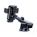 Joyroom autós tartó (15w, tapadókorongos, műszerfalra, automata, wireless, 4.7-6.8" méret) fekete