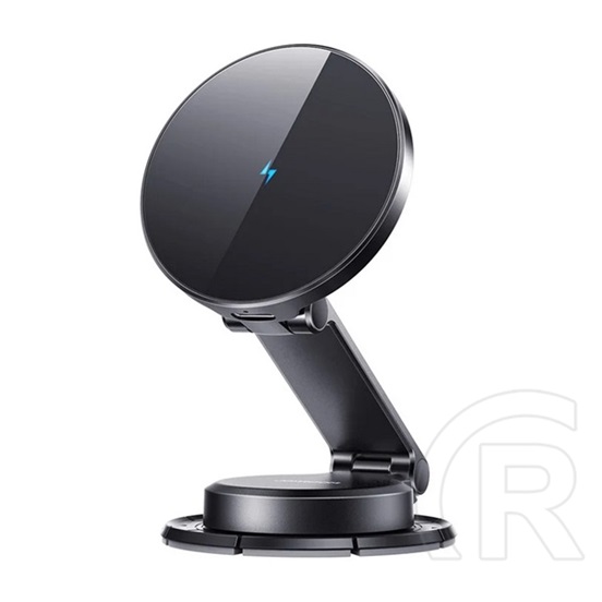 Joyroom autós tartó (műszerfalra, mágneses, gyorstöltő, 15w, wireless, led jelzés) fekete