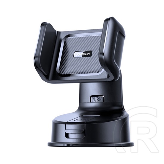 Joyroom autós tartó (tapadókorongos, szélvédőre, műszerfalra, állítható, 360°-ban forgatható, 4.5-6.7" méret) fekete