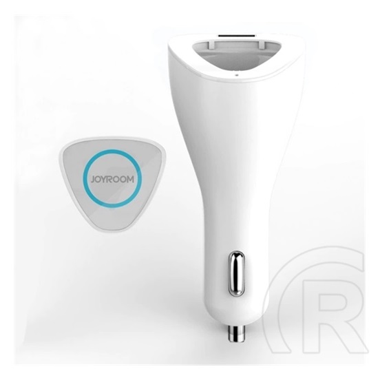 Joyroom bluetooth fülhallgató mono (v4.1, mikrofon, zajszűrő + autós töltő 1 usb aljzat, gyorstöltés támogatás) fehér