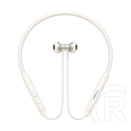 Joyroom bluetooth fülhallgató sztereo (v5.4, nyakba akasztható, mikrofon, ip54 vízálló, sport) krém / fehér