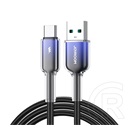 Joyroom crystal-clear adatkábel (usb - type-c, 3a, gyorstöltő, 120cm, cipőfűző) fekete