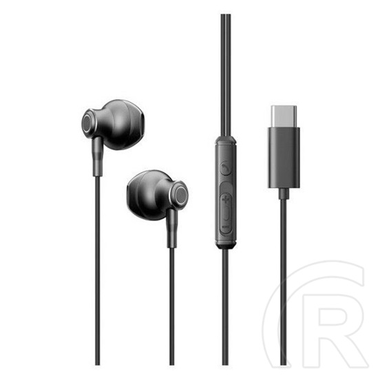 Joyroom ec07 fülhallgató sztereo (type-c, mikrofon, felvevő gomb, hangerő szabályzó) fekete